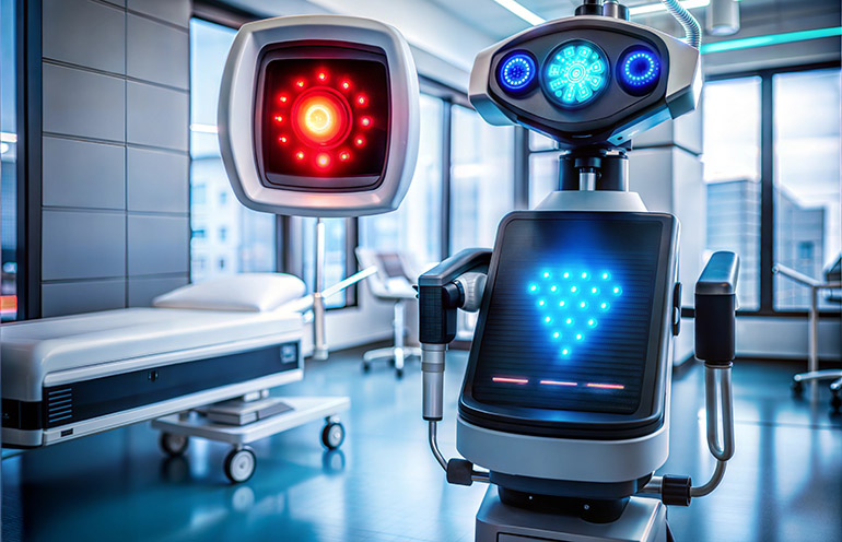 Robotic companions are spreading in healthcare settings such as this hospital.