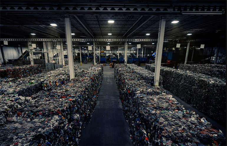 AMP ONE is designed to make recycling of municipal solid waste, shown here, more economical.