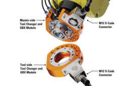 An image showing the tool side of the GBX module and the master side of ATI Industrial Automation's GBX module.