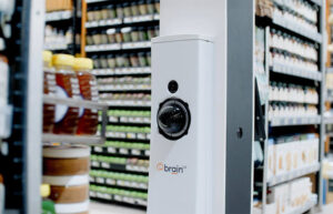 Brain Corp says its BrainOS powers the Dane Air 2 inventory robot, shown here.