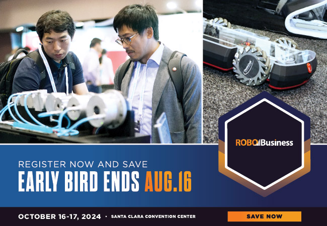 Register now to get early bird pricing for RoboBusiness 2024.