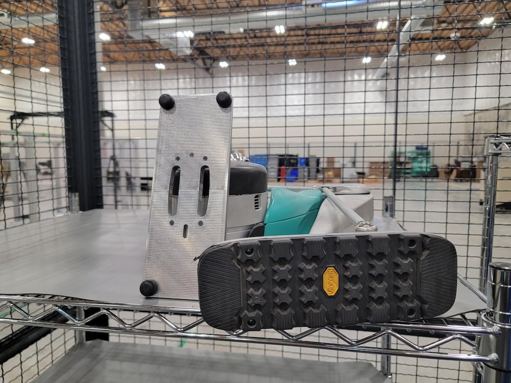 A view of the underside of Agility Robotics' Digit's feet. 