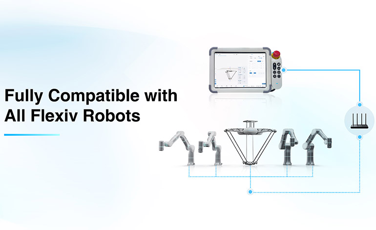 Elements 3 is compatible with all Flexiv robots, shown here.