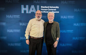 HAI Co-Director James Landay and Stanford Robotics Lab Director Oussama Khatib.