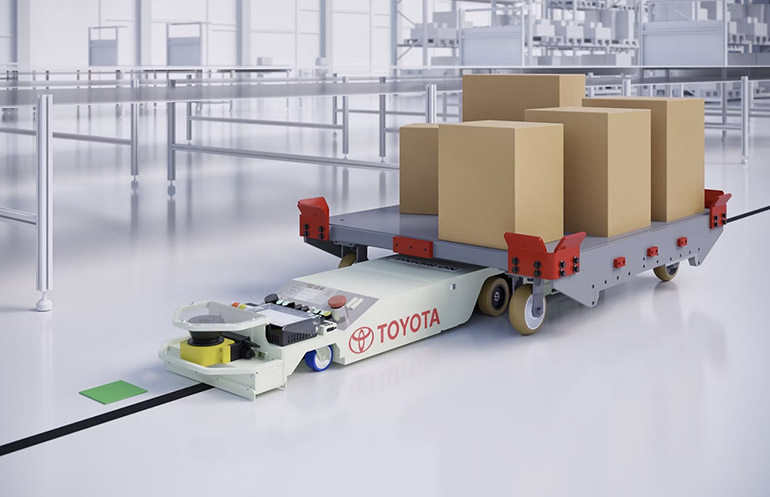 A Mouse AGC 3A10-20T Toyota automated guided cart.