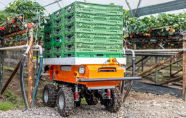 Muddy Machines has renamed the Squirrel mobile robot, which carries pallets through a green house.