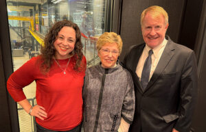 left to right: Jennifer Apicella, Executive Director of the Pittsburgh Robotics Network | Gayle Manchin, Federal Cochair, Appalachian Regional Commission | Rich Fitzgerald, Executive Director, Southwestern Pennsylvania Commission, all parties to the Robotics Leadership Academy.