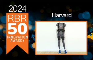 harvard exoskeleton with rbr50 logo.