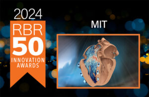 illustration of heart and robotic ventricle with RBR50 banner.