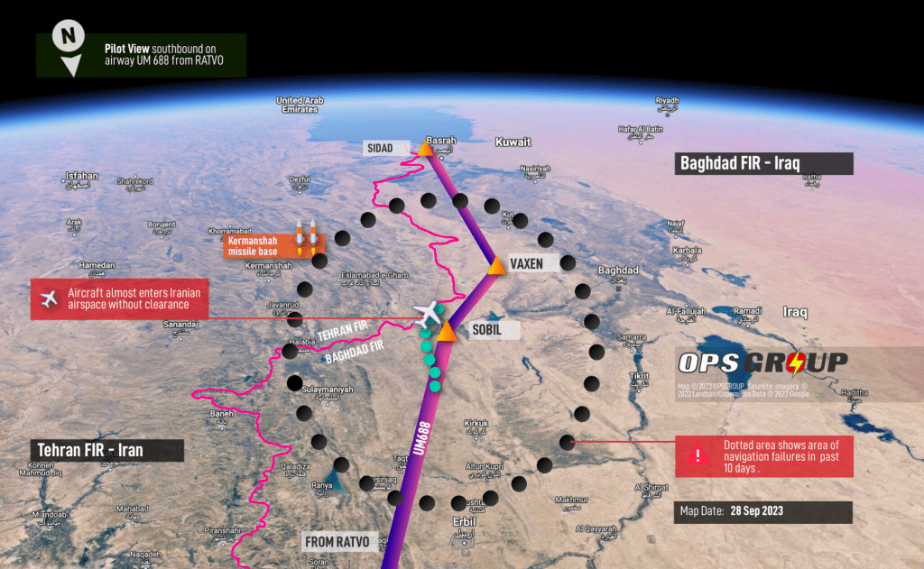 Navigational problems can be risky for commercial aircraft. Source: OPS Group